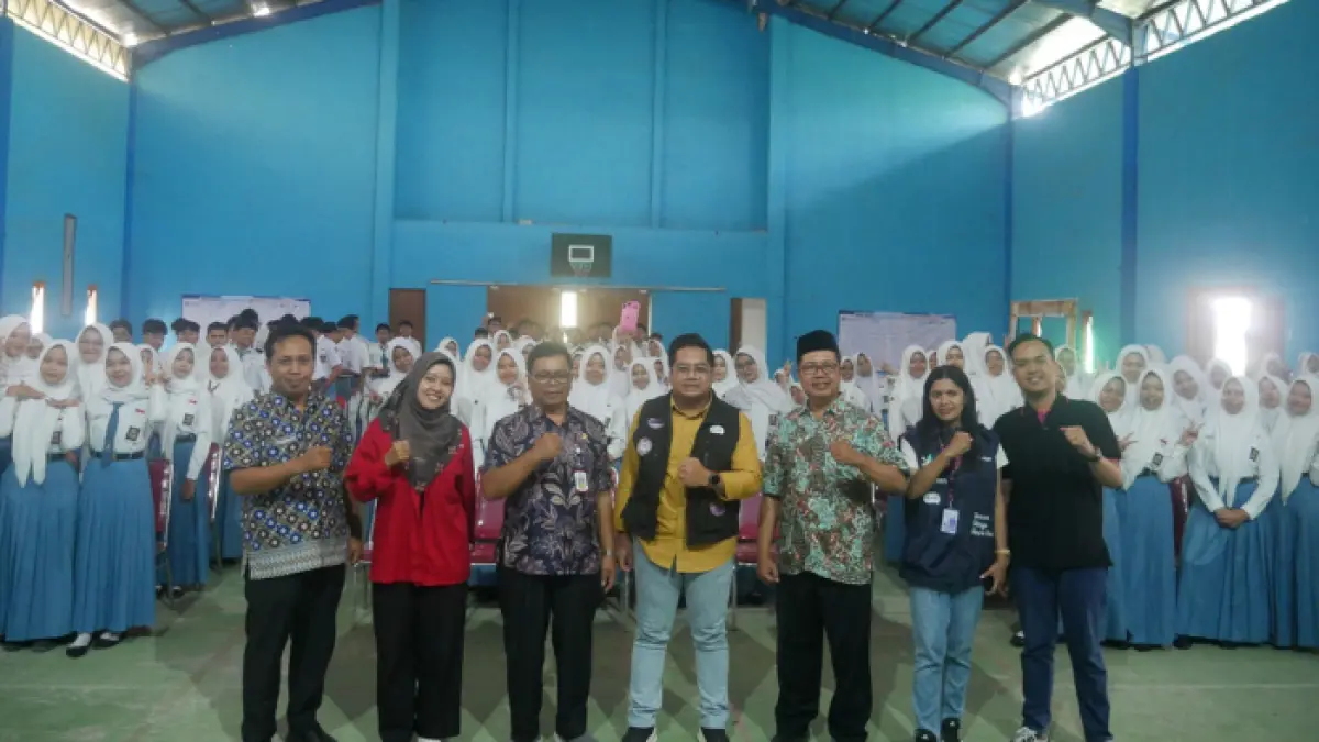 300 Siswa SMAN 1 Tanjunganom Antusias Ikuti Axis School Fest 2026, ajang edukatif kolaborasi sinergis antara Axis, Radar Kediri (Jawa Pos Group), dan Cabang Dinas Pendidikan (Cabdin) Wilayah Nganjuk.