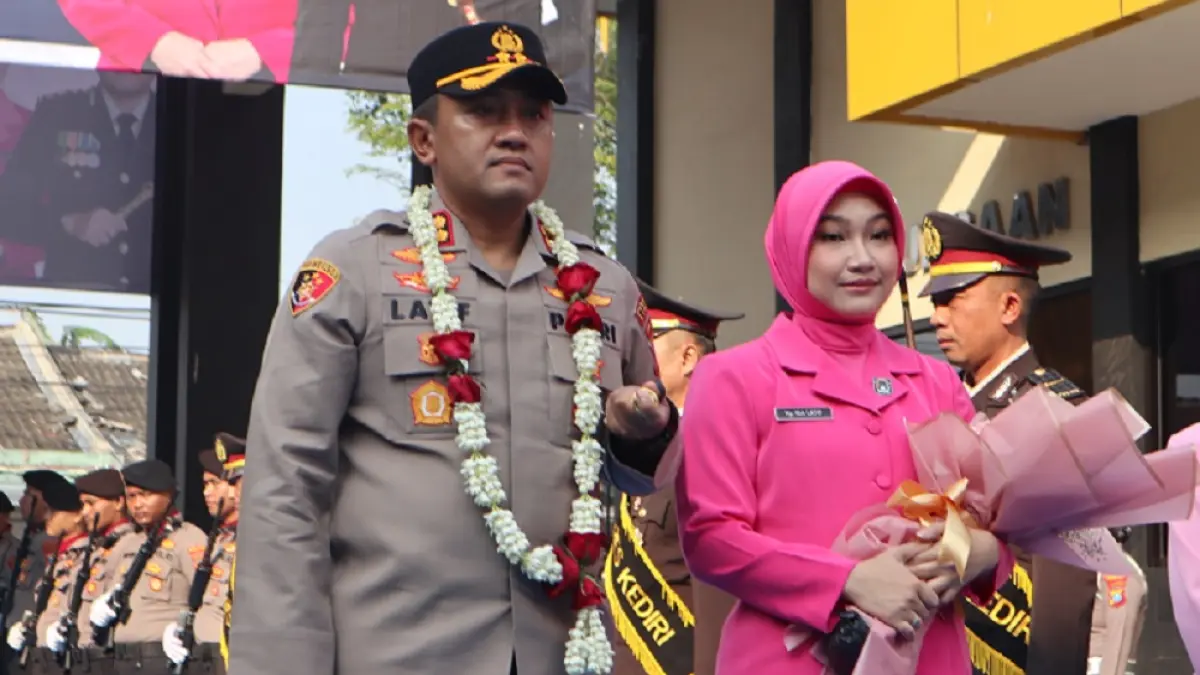 Sosok Kapolres Kediri AKBP Latif. (Foto Asad MS)