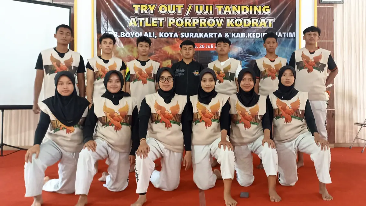 Atlet tarung derajat Kabupaten Kediri menjalani try out di Jawa Tengah.