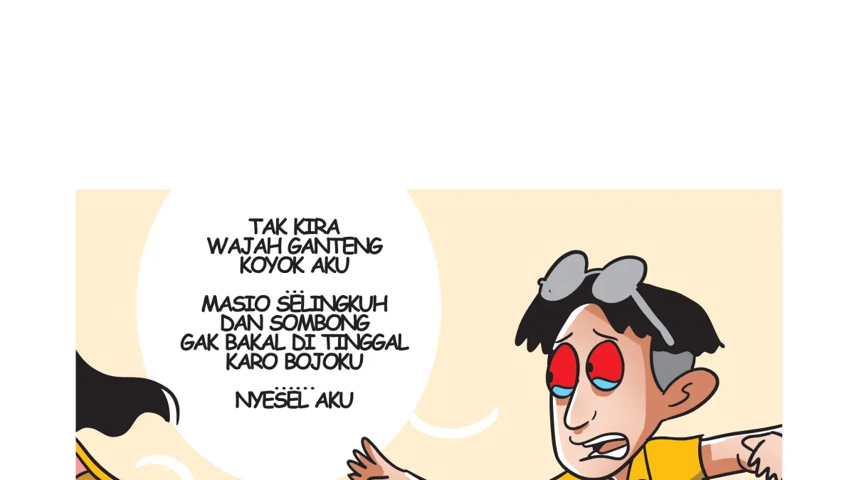 Ilustrasi angkuh, selingkuh, runtuh. (Afrizal Syaiful M/JPRK)