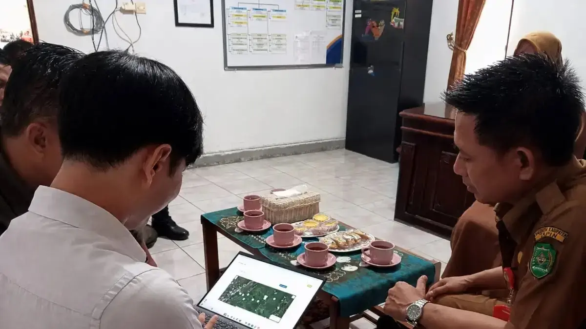 Tangkapan layar yang menampilkan titik lokasi Kopdes Merah Putih