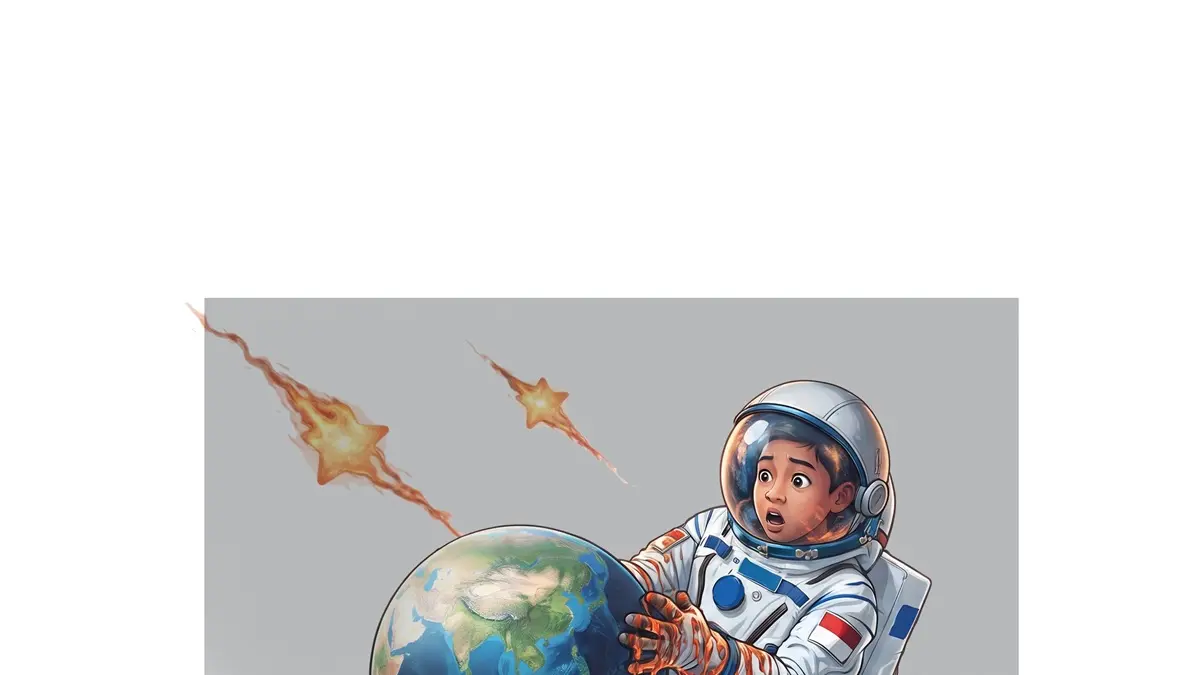 Ilustrasi antariksawan/ilustrator : Afrizal Mahbub