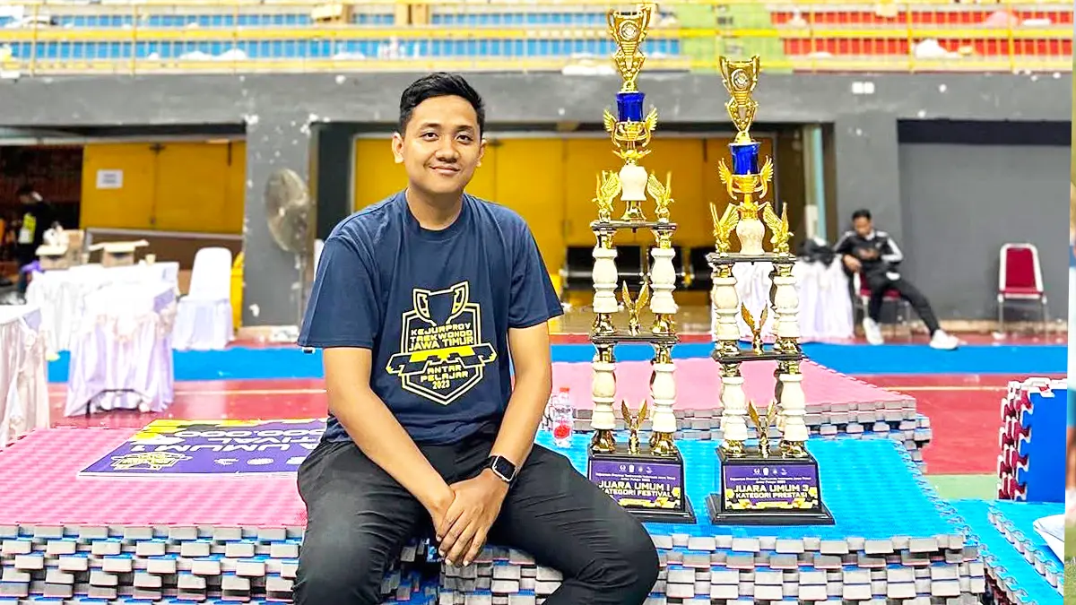 Pelatih taekwondo Ilham Raya Saputra.