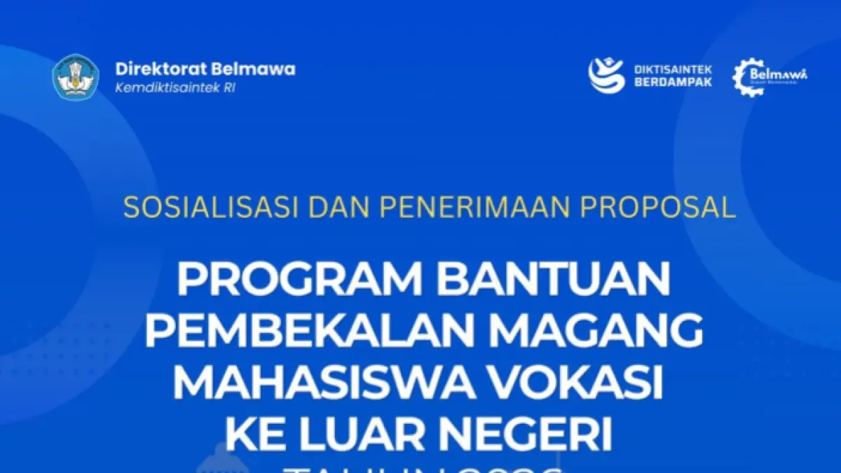 Program Bantuan Pembekalan Magang Mahasiswa Vokasi ke Luar Negeri (sumber foto: Instagram @belmawa.dikti dan @ditjen_dikti)