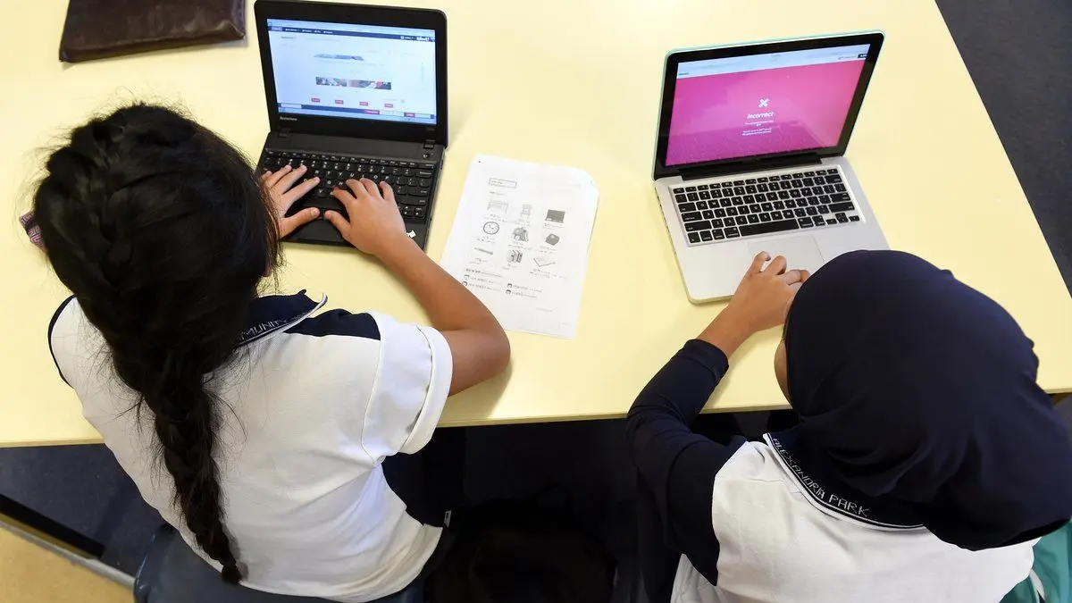 Students who use digital devices in class 