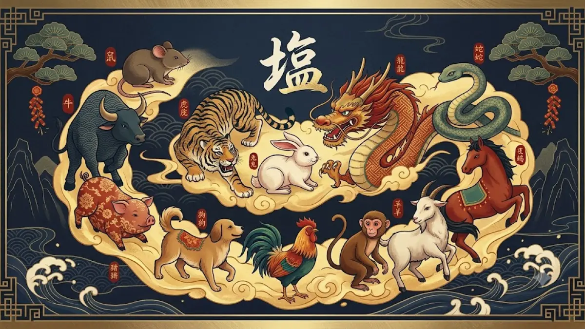 Ilustrasi 12 shio.