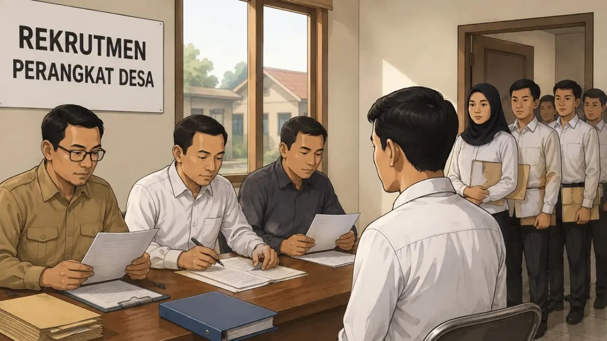 Ilustrasi rekrutmen perangkat desa.