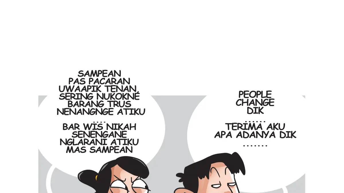 Ilustrasi tukang sambat, bojone jaluk pegat. (Afrizal Syaiful M/JPRK)