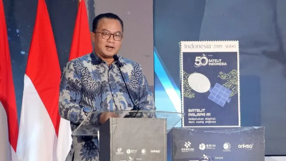 Kepala Badan Riset dan Inovasi Nasional (BRIN) Arif Satria dalam perayaan 50 tahun Jakarta, Rabu (8/7/2026). ANTARA/Livia Kristianti/am.