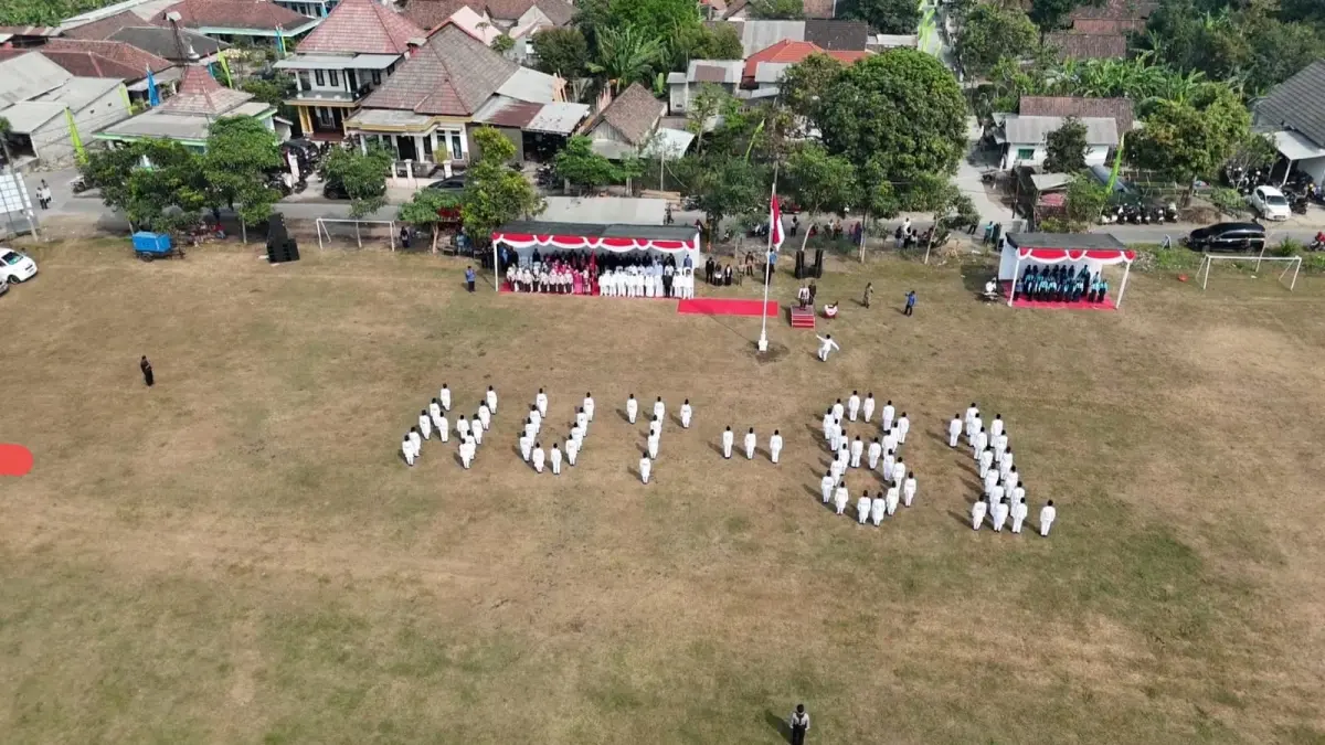 Formasi saat HUT RI ke 81 di Kecamatan Ngancar.
