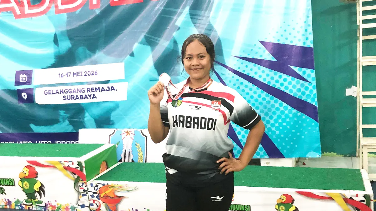 Atlet Kabaddi Kabupaten Kediri Friska Meilani.