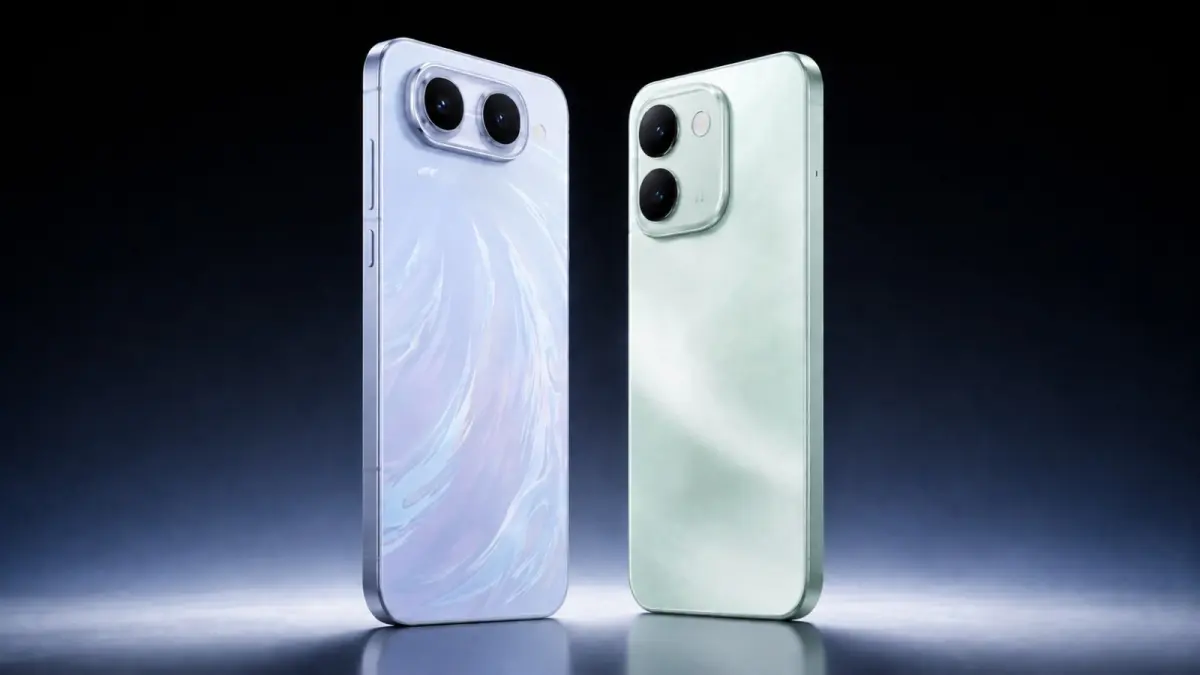 Ilustrasi iQOO Neo 11 Ultra dan Z11S dengan desain premium serta baterai berkapasitas besar.
