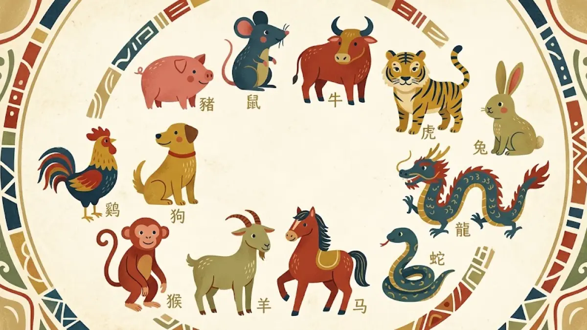 Ilustrasi 12 shio.