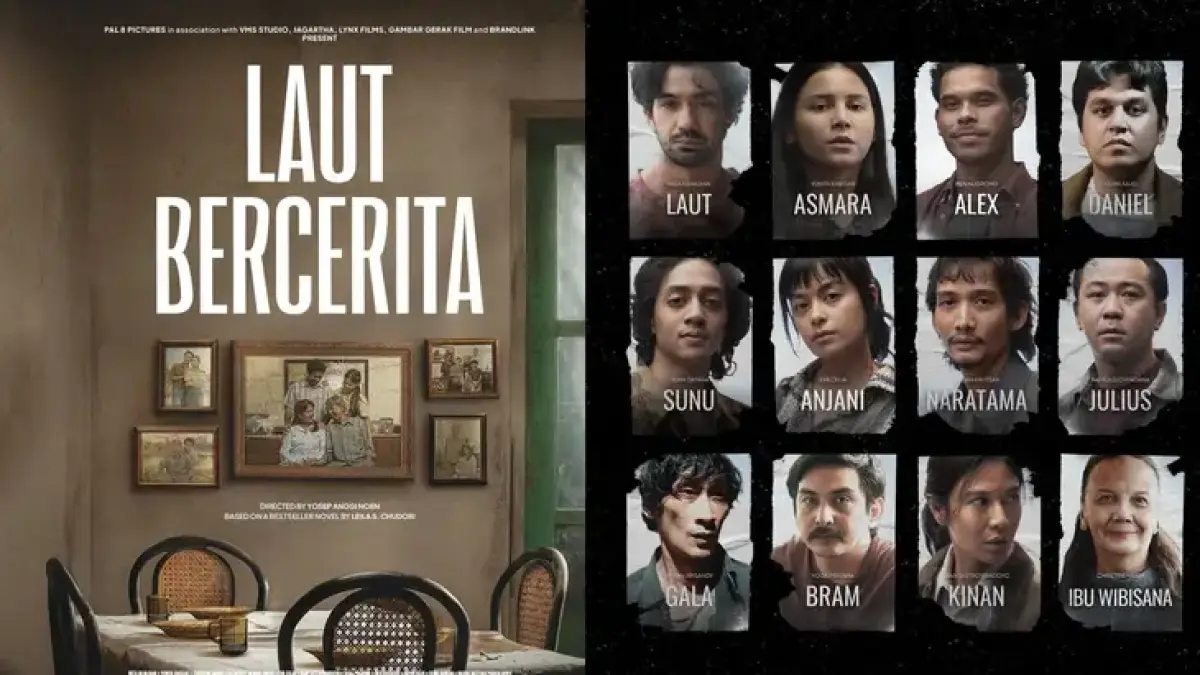 Poster Resmi Film Laut Bercerita dan Para Pemerannya (Foto: Akun Instagram Resmi Laut Bercerita)