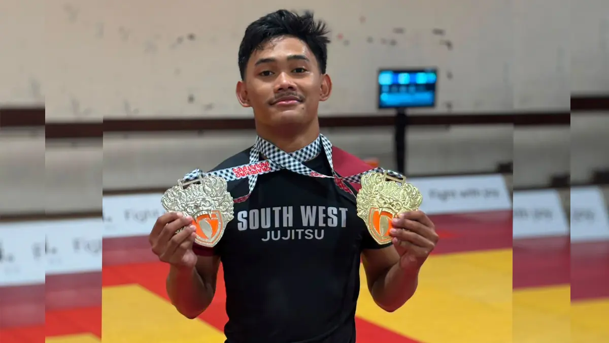 Atlet Jujitsu Kota Kediri Arief Wicaksono.