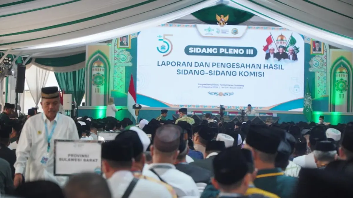 Suasana sidang pleno III Muktamar NU di Ponpes Bahrul Ulum, Tambakberas, Jombang. (ASAD MS/JPRK)