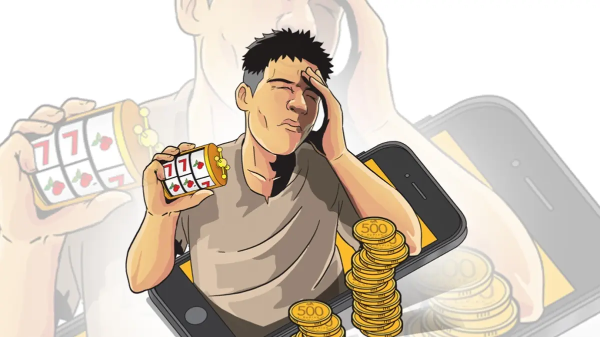 Ilustrasi penerima bansos yang terlibat judi online. (Ilustrator: Afrizal)