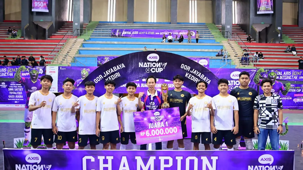 SMAN 1 Kauman Tulungagung Juara AXIS Nation Cup 2026 Kediri dengan menaklukkan persaingan 42 sekolah dari lima kota.