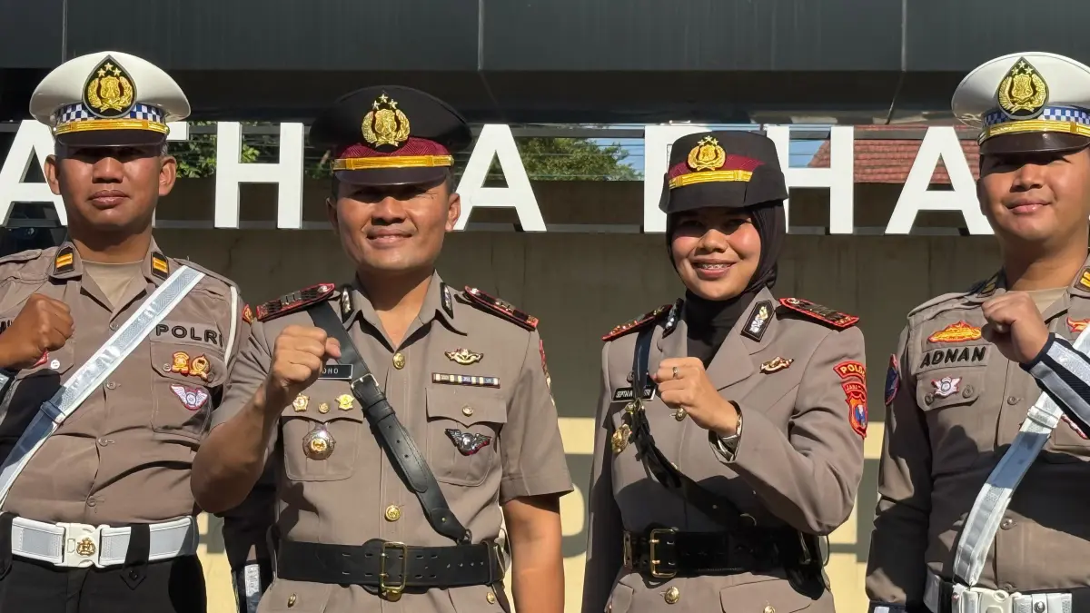 Sosok Kasatlantas Polres Kediri Kota yang baru AKP Septia Intan Putri. (Hilda/JPRK)