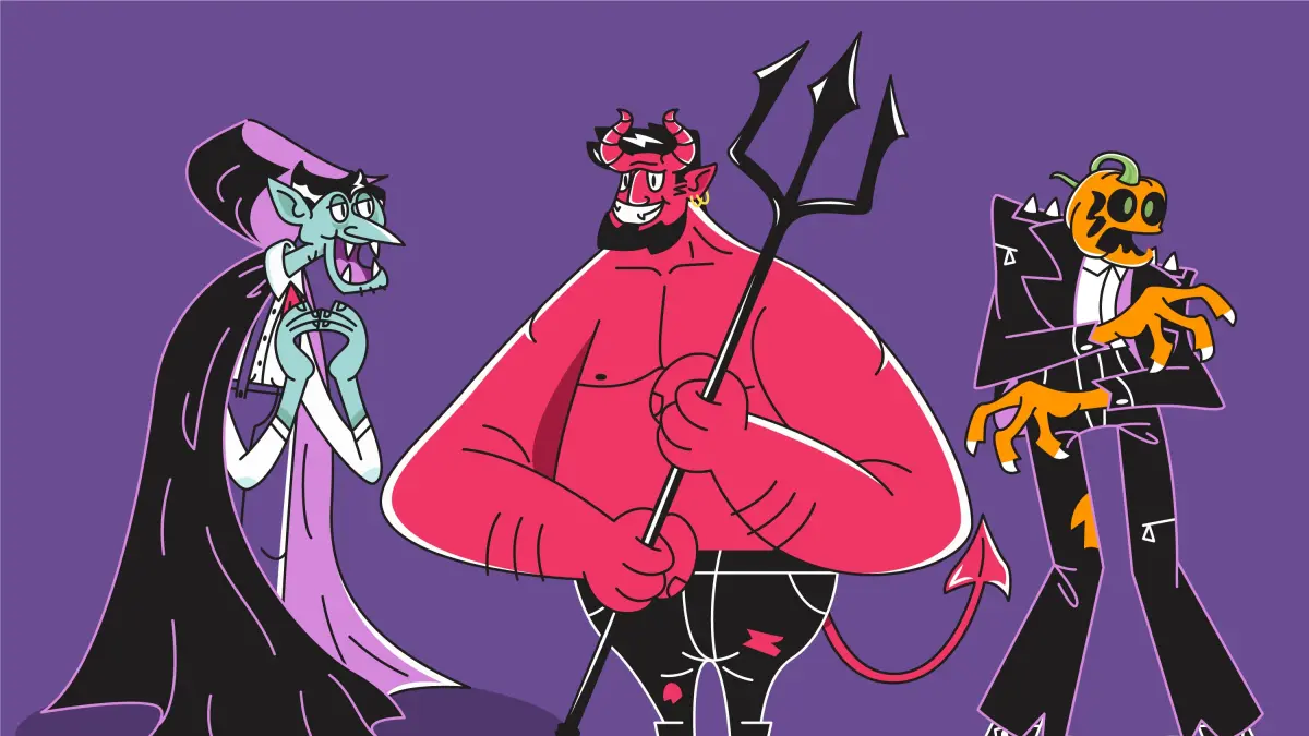Ilustrasi berbagai karakter villain dalam cerita fiksi. Tokoh antagonis dapat menarik perhatian penonton melalui kepribadian, latar belakang, hingga desain karakter yang khas. Foto: freepik