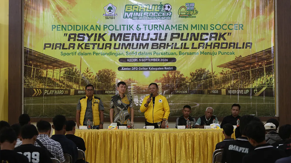 Technical meeting Bahlil Mini Soccer Asyik Menuju Puncak Zona Kediri. (FOTO: Wahyu Adji/JPRK)
