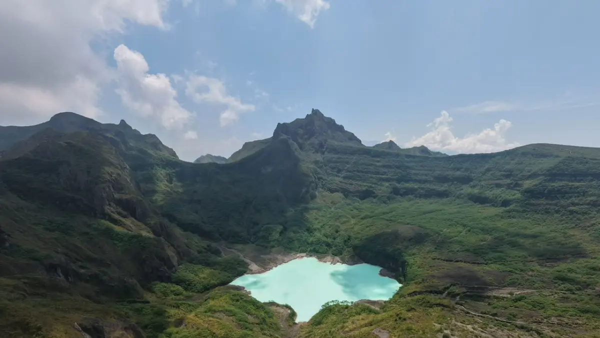 Kawah Kelud nampak dari drone. (Foto Wahyu Adji)