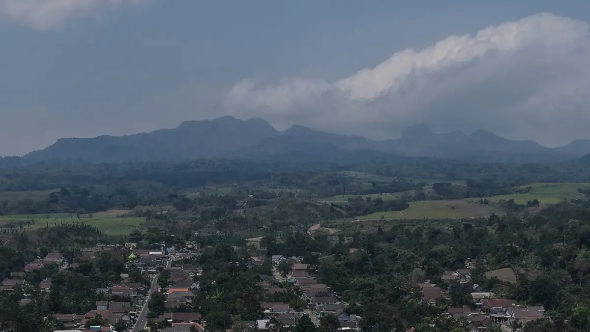 Pantauan Kelud dari drone. (Foto Wahyu Adji)