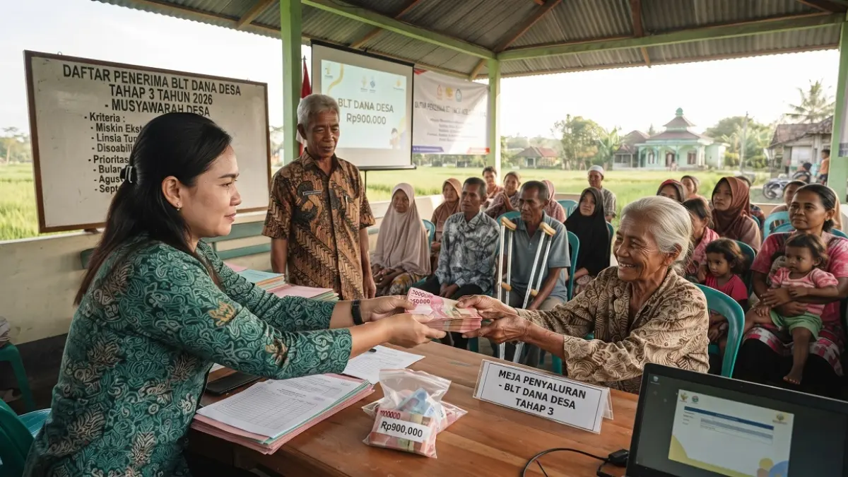 Ilustrasi penyaluran BLT Dana Desa 2026