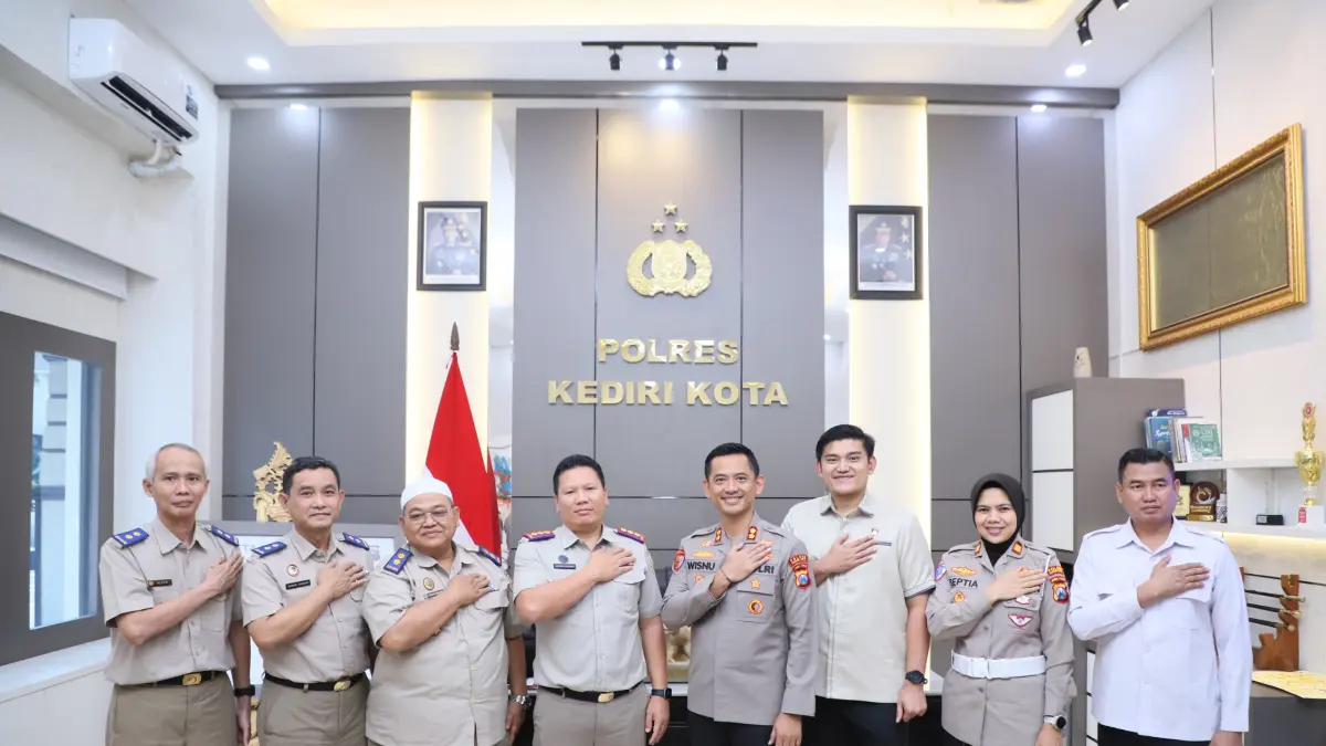Perkuat Sinergi dengan BPN Kota Kediri. (Polres Kediri Kota for JPRK)