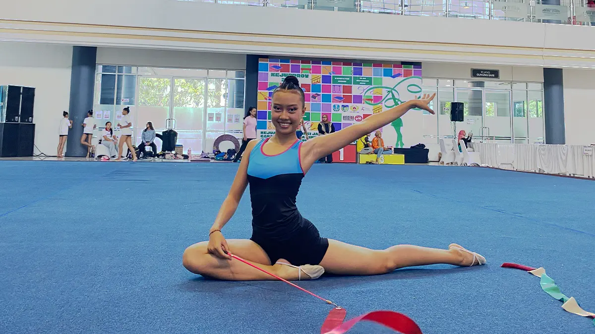 Atlet ritmik gimnastik Renita Maulida Mohi. (FOTO: Emilia/JPRK)