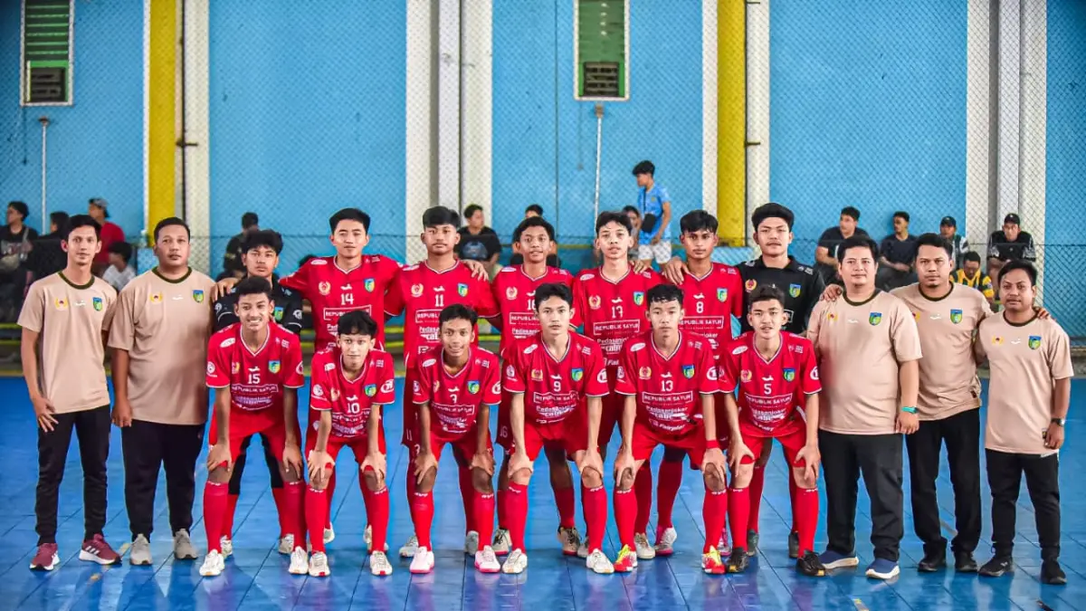 Tim futsal Kabupaten Kediri pada porprov 2025.