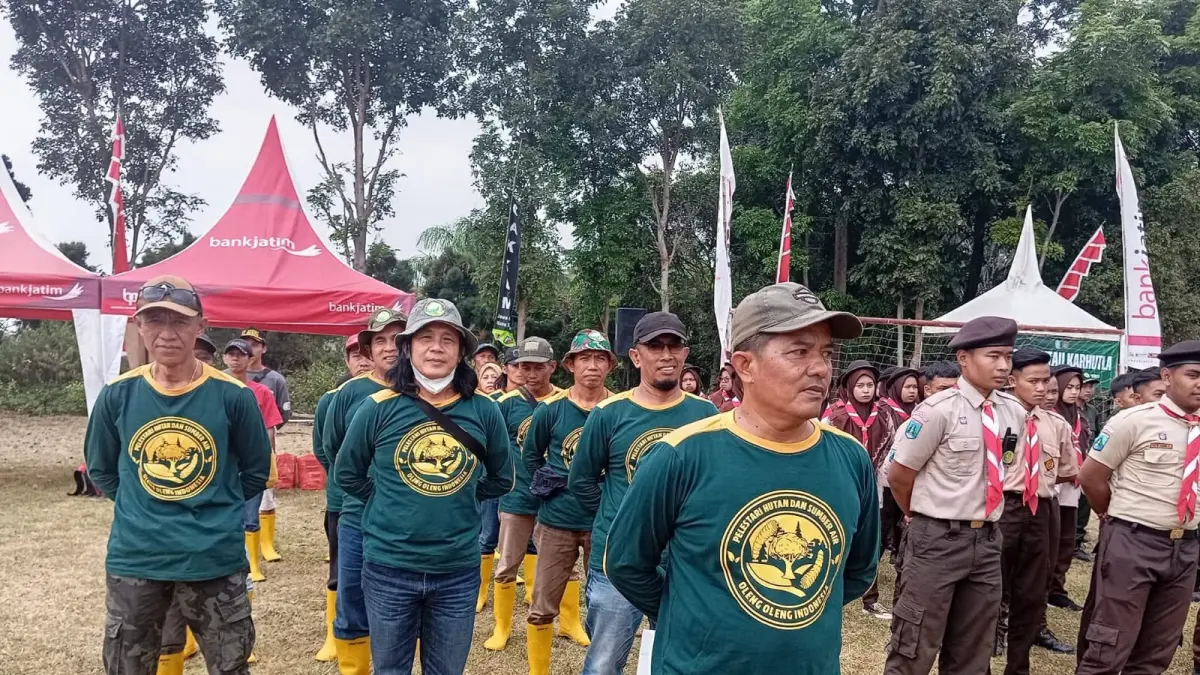 Komunitas Oleng-oleng Indonesia saat mengikuti apel sebelum aksi lingkungan. (Foto: Dok. Oleng-Oleng Indonesia)