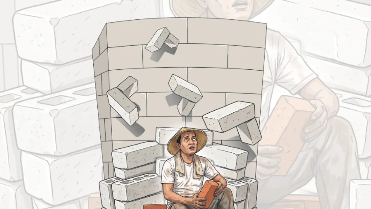 Menurunnya perajin bata merah di Kediri (Ilustrasi: Afrizal)