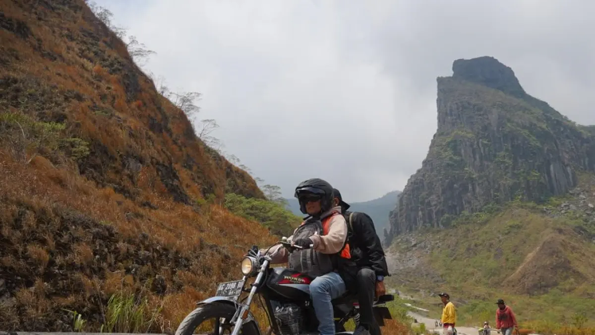 Suasana Kelud saat ada ojek Kelud. (foto dokumen Jawa Pos Radar Kediri)