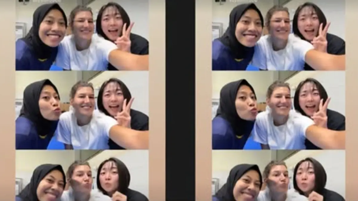 Momen kehangatan terpancar dari pevoli andalan Indonesia, Megawati Hangestri Pertiwi, saat mengabadikan foto berpose ceria bersama rekan-rekan setimnya. Momen penuh tawa ini diunggah di tengah perayaan ulang tahun Megawati yang ke-27 pada 20 September 2026.