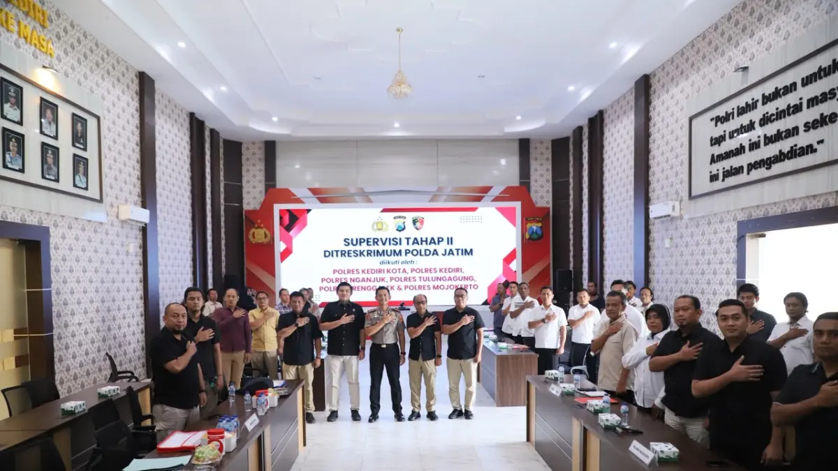 Polres Kediri Kota jadi tuan rumah supervisi. (Polres Kediri Kota for JPRK)