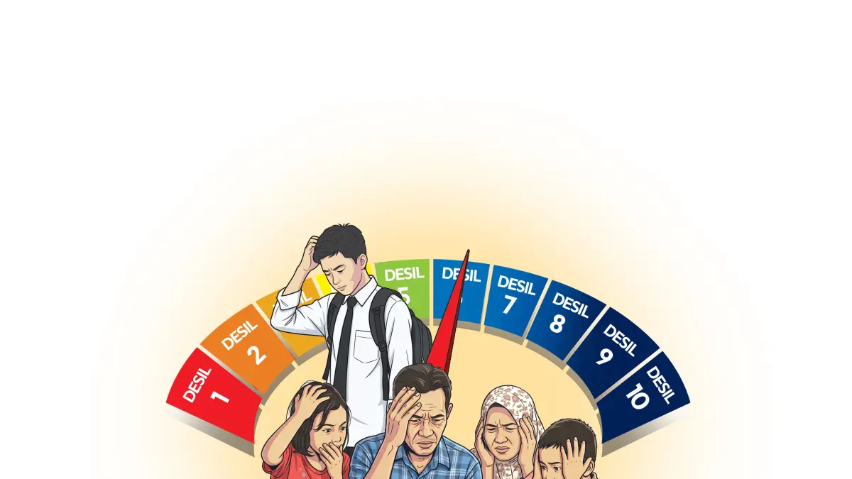 Ilustrasi polemik kisruh perubahan desil. (Afrizal Syaiful M/JPRK)