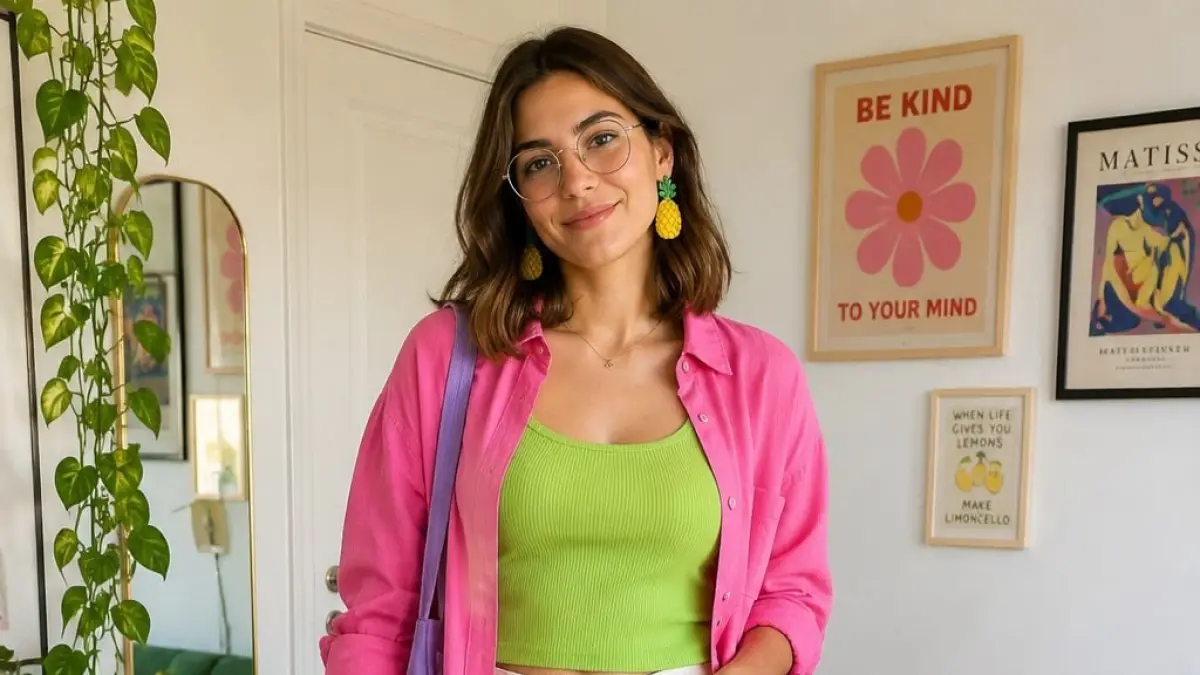 Outfit colorfull yang bisa kamu terapkan. (Sumber : Pinterest)