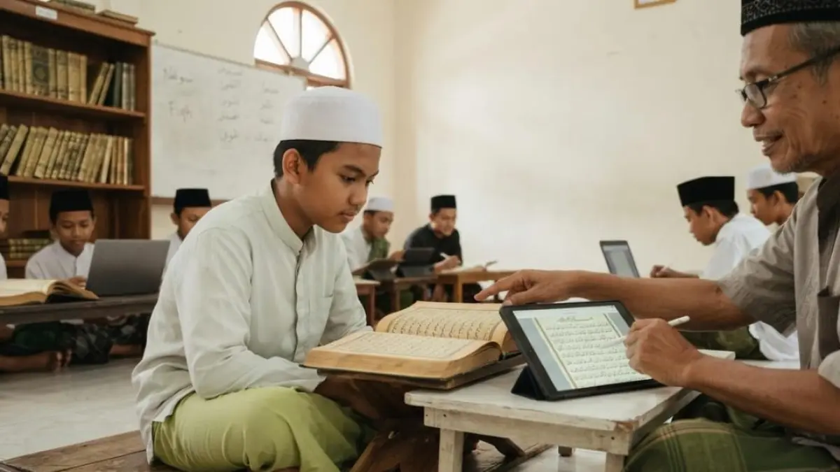 Tradisi Santri belajar kitab kuning