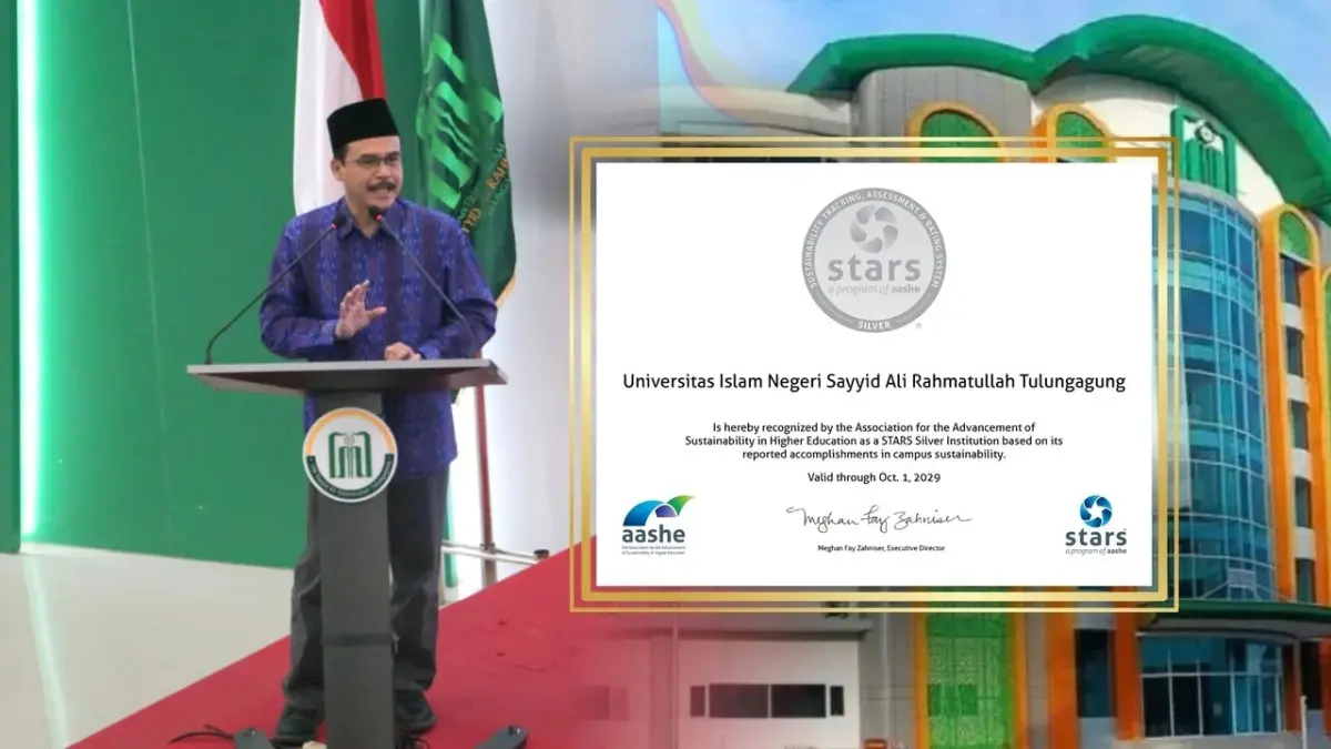 UIN Sayyid Ali Rahmatullah Tulungagung Meraih Silver dalam Sustainability Tracking