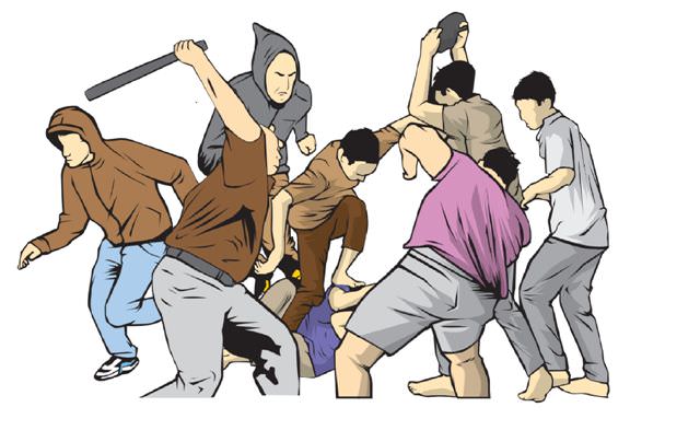 Ilustrasi tawuran saat menyaksikan konser dangdut berujung luka-luka.