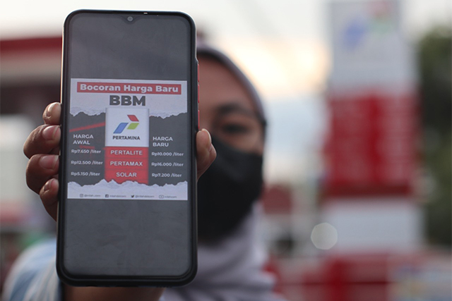 BBM Pertalite diwacanakan mengalami pembatasan untuk warga dengan kategori tertentu.(Foto: Karen Wibi)