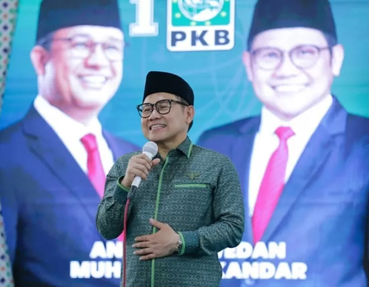 Bacawapres Cak Imin menanggapi kehadiran &nbsp;Kaesang Pangarep sebagai Ketua Umum (Ketum) PSI.