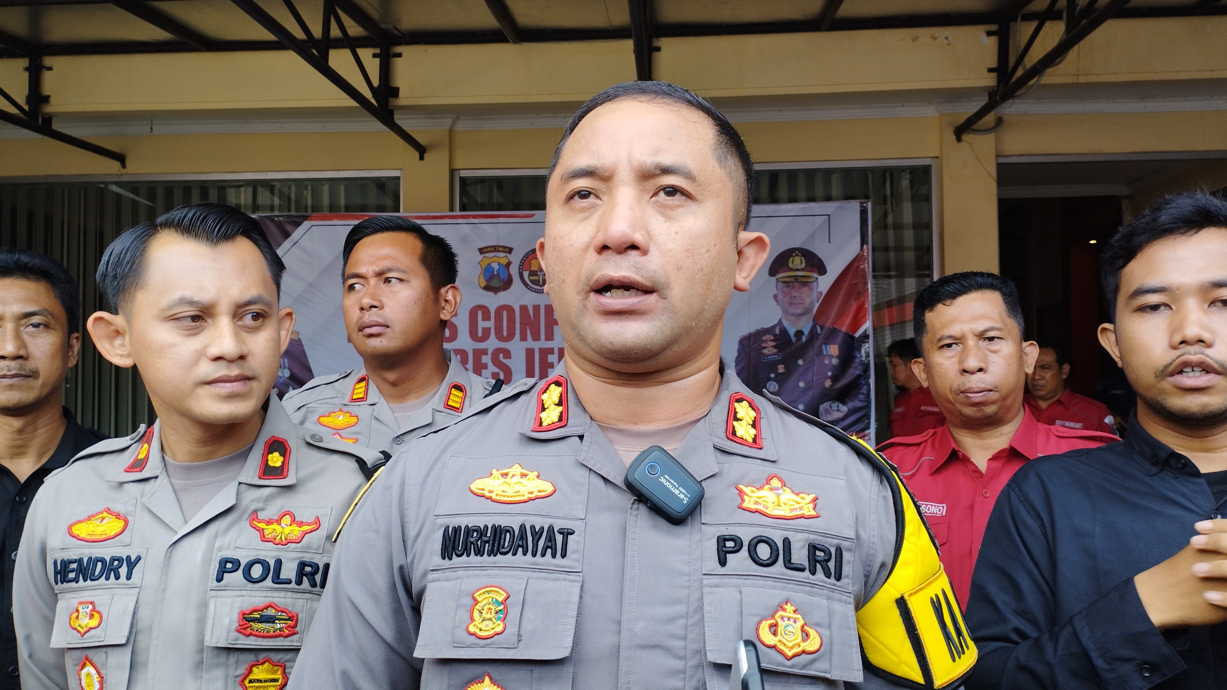 JALANKAN TUGAS: Kapolres Jember AKBP Moh. Nurhidayat ketika jumpa pers, beberapa waktu lalu.