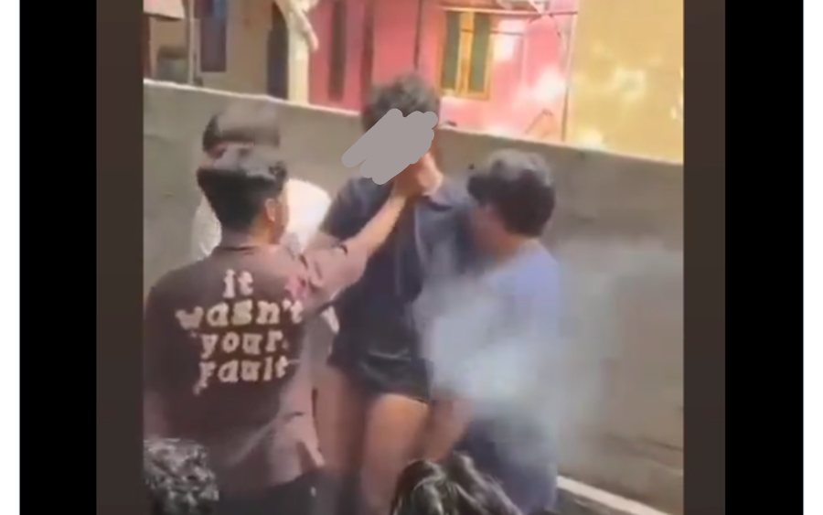 Tangkapan layar video pembullyan di SMA Binus Serpong