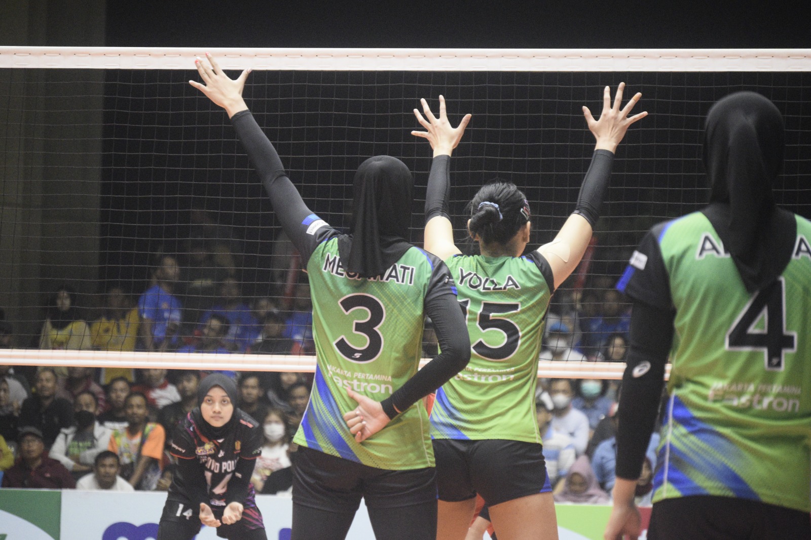 Megawati Hangestri Pertiwi saat membela Jakarta Pertamina Fashion di ProLiga 2023. (M.AINULBUDI/RJ)
