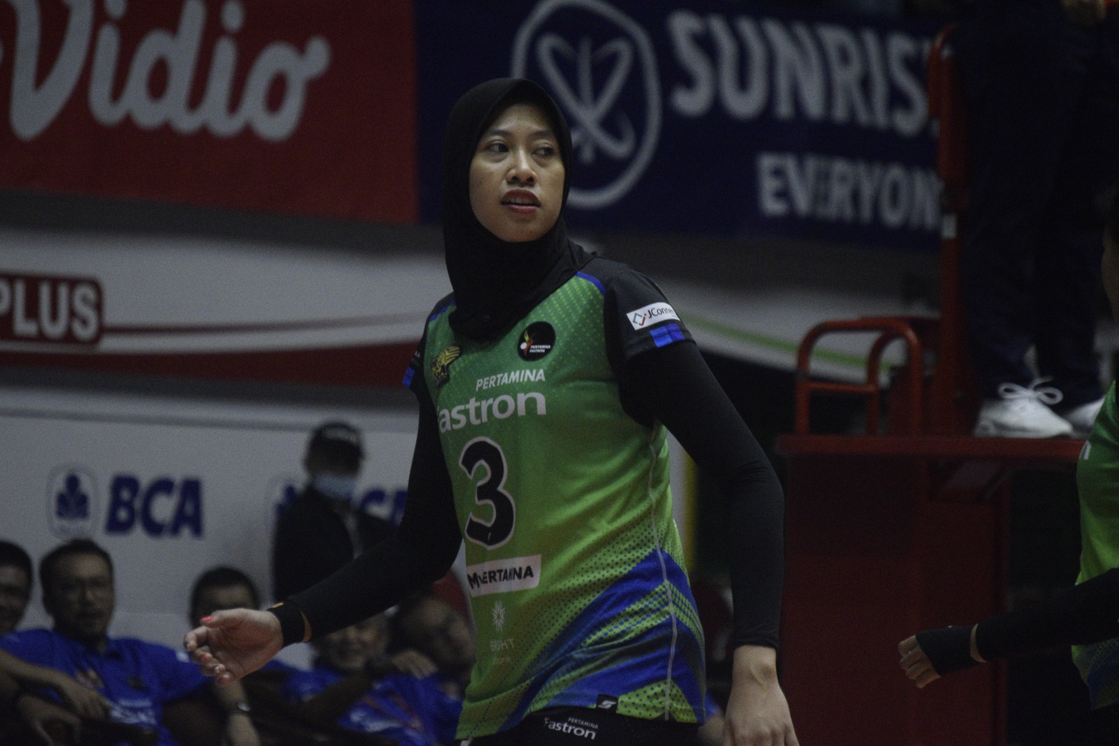 Megawati Hangestri Pertiwi saat membela Jakarta Pertamina Fashion di ProLiga 2023. (M.AINULBUDI/RJ)