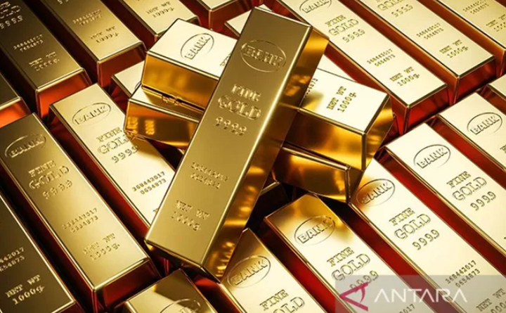 ilustrasi emas batangan (DOK ANTARA)