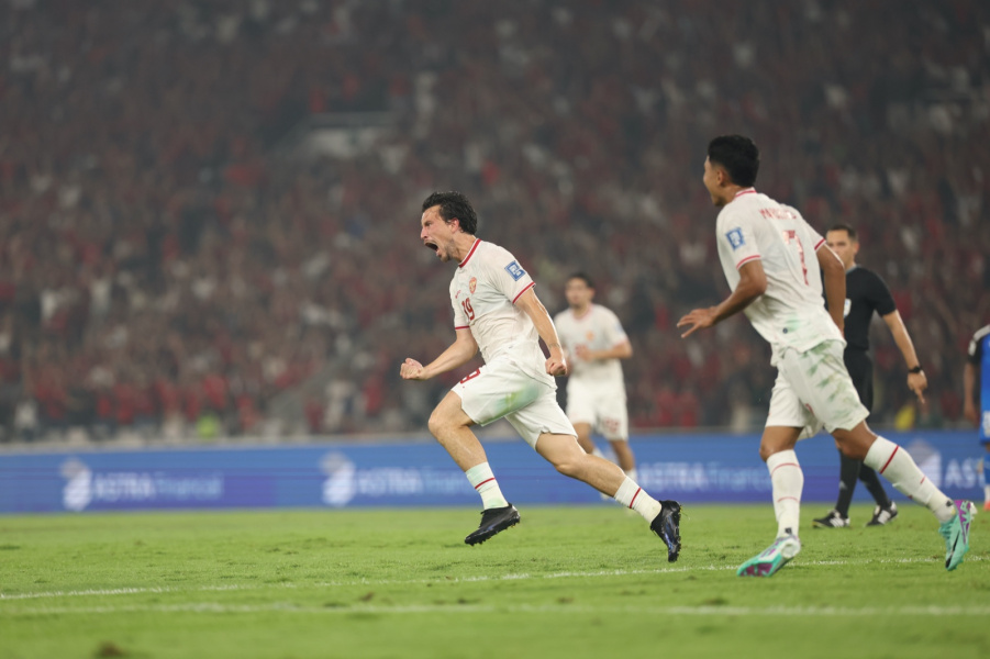 Thom Haye saat selebrasi Gol DOK PSSI.ORG