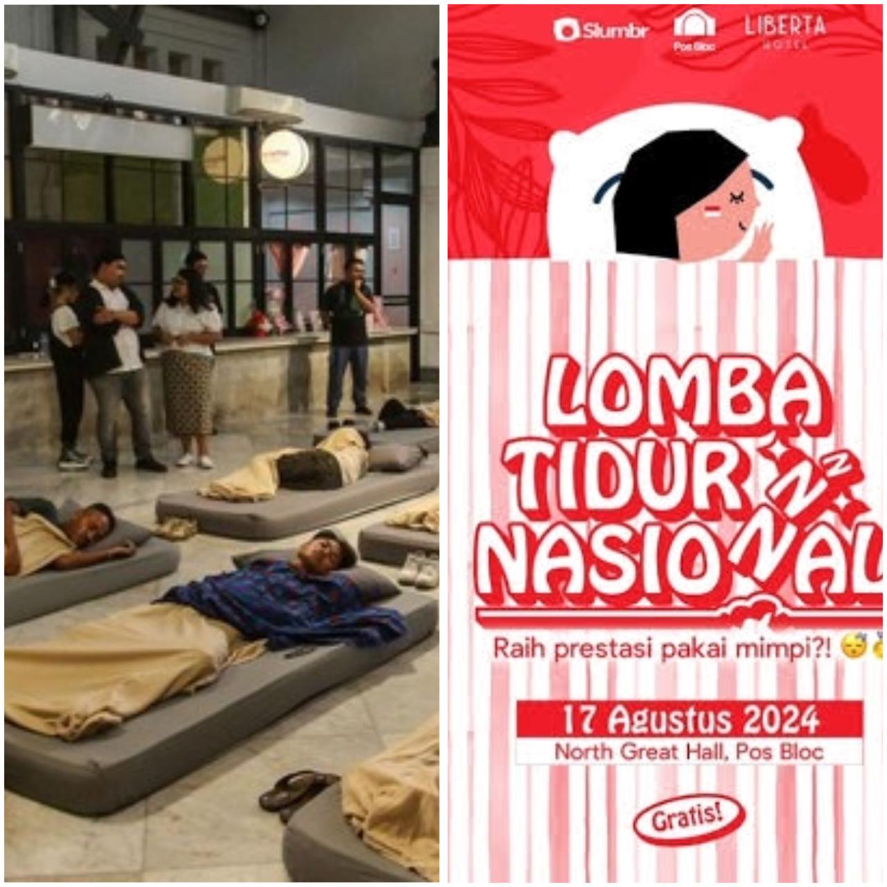 LELAP : lomba agustusan yang mainstream diikuti beberapa peserta untuk memenangkan lomba tidur nasional.